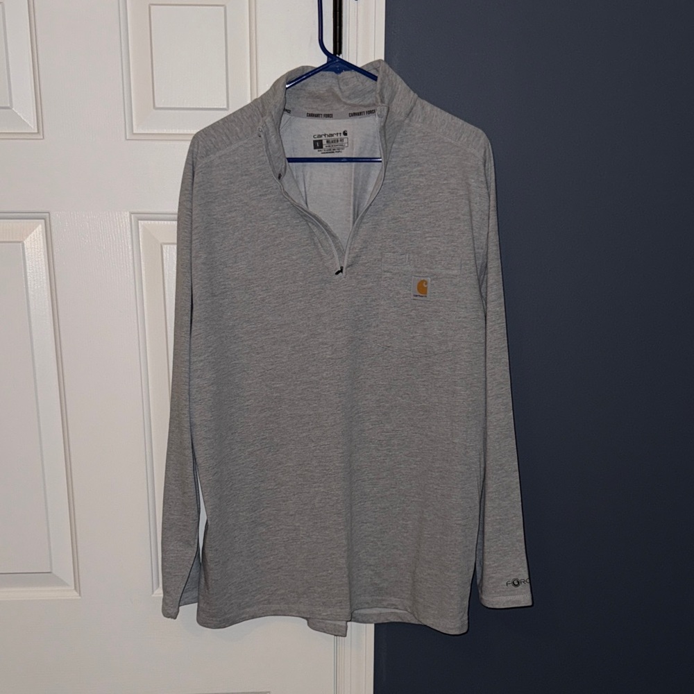 Carhartt Heather Gray Quarter-Zip Top